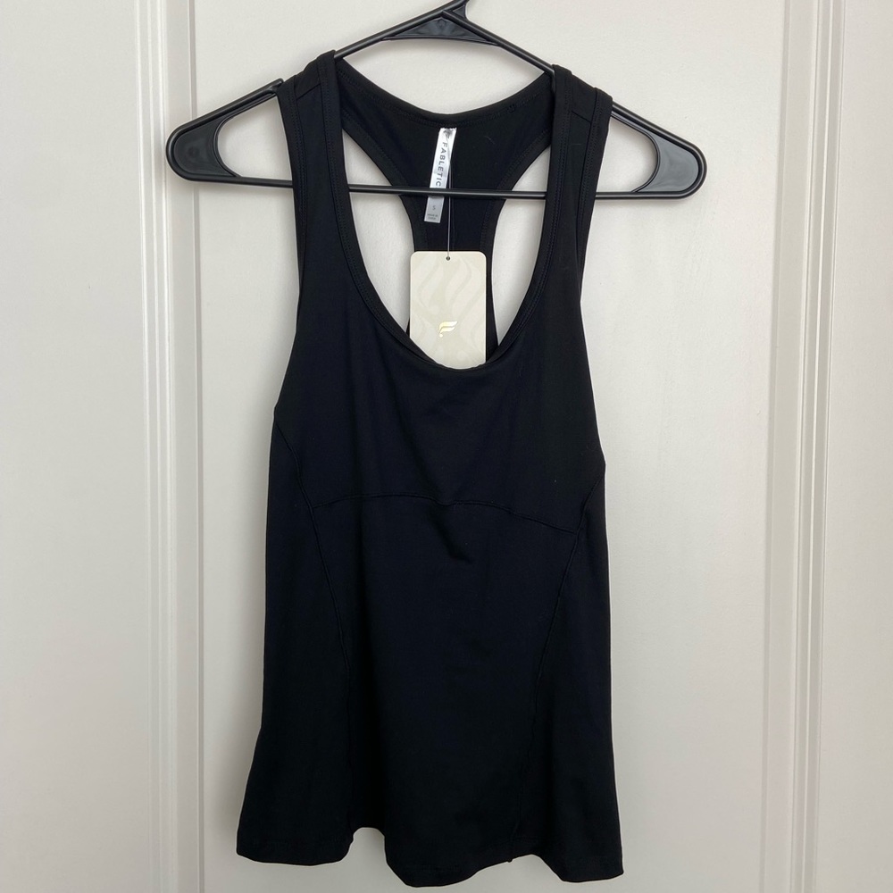 BNWT Black Fabletics Racerback Tank Top - Size Small